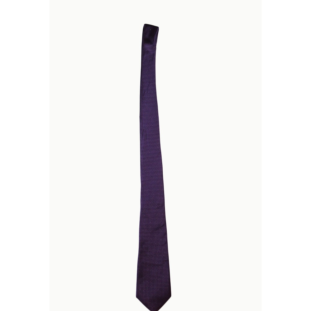 Class Club Gold Label Boys Purple Micro Check Formal Necktie 26 Inch